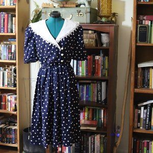 Vintage Tina Barre | Polka Dot dress 80s vintage